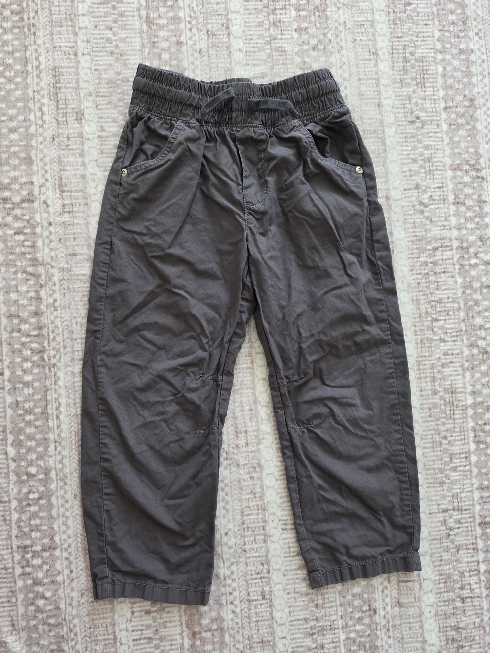 Otter Avenue Boys Barrel Pants Organic Cotton Drawstring Pockets - Size 6